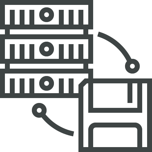 pictogramme illustration restauration des données pour établir PRA/PCA informatique