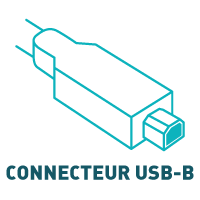 schéma explicatif connecteur de type USB-B