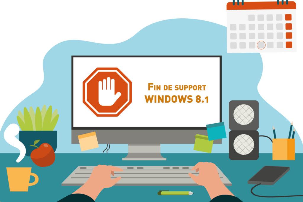 illustration article Windows 8.1 fin de support en janvier 2023