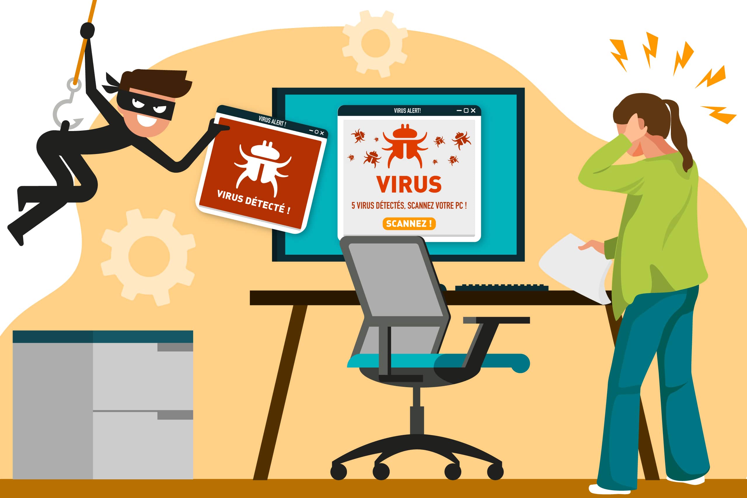 illustration article Les Scarewares : comment vous protéger de ces faux virus ?