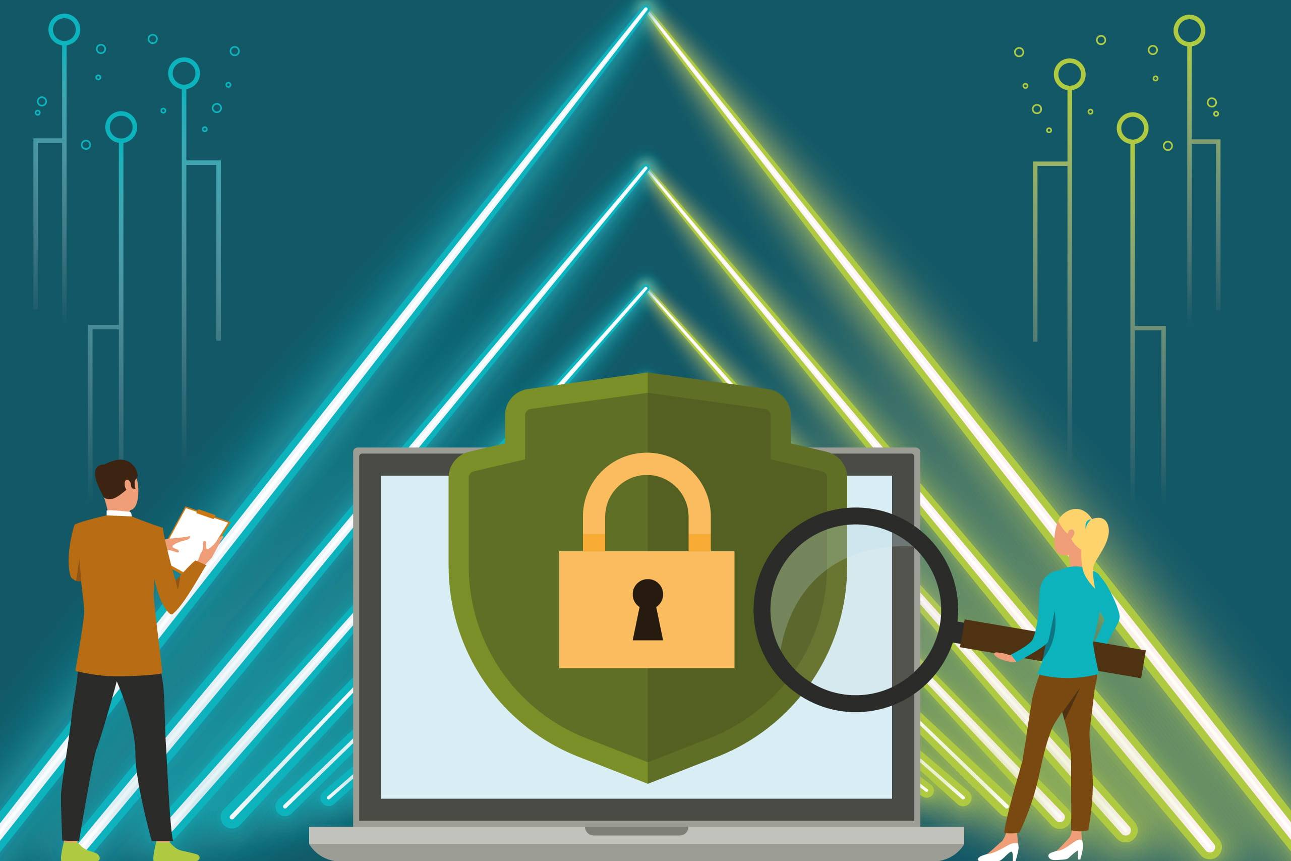 illustration article : Cybersécurité : évaluez vos besoins pro grâce à la pyramide des risques